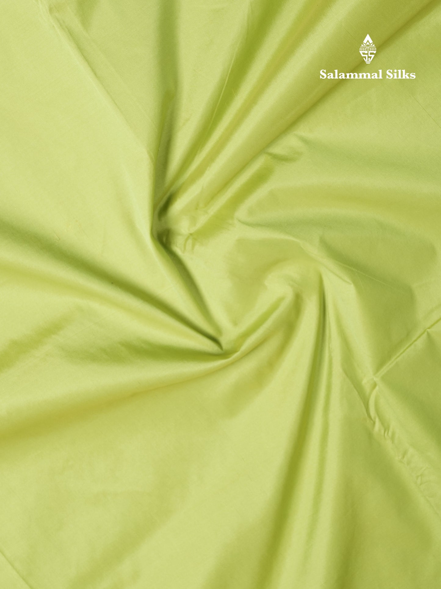 9 Yards Semi Silk Saree Plain Parrot Green with Contrast Pink Border