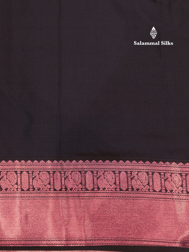 Sea Green Colour Semi Silk Saree With Navy Blue Border