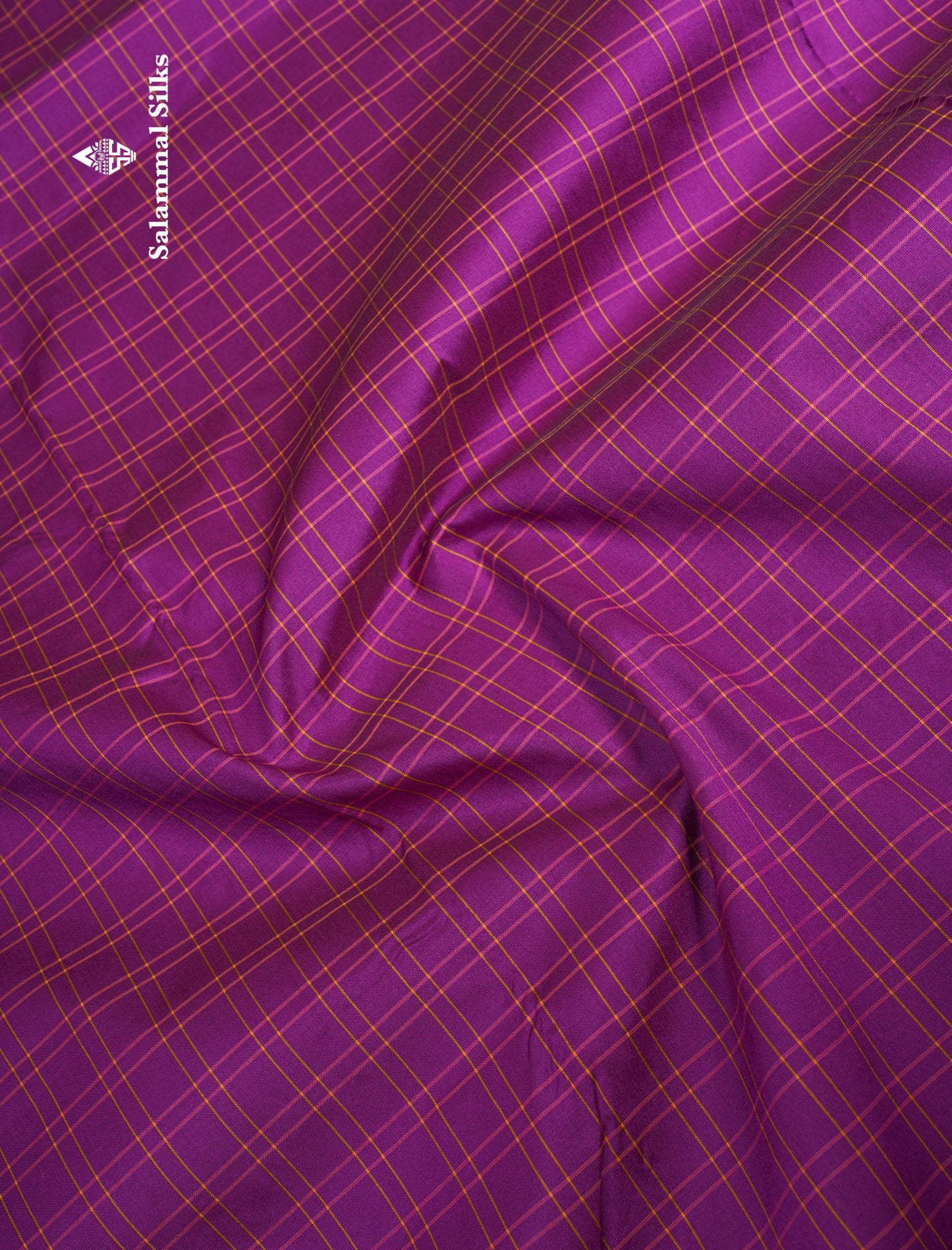 9 Yards Semi Silk Saree Purple With Violet Traditional Border