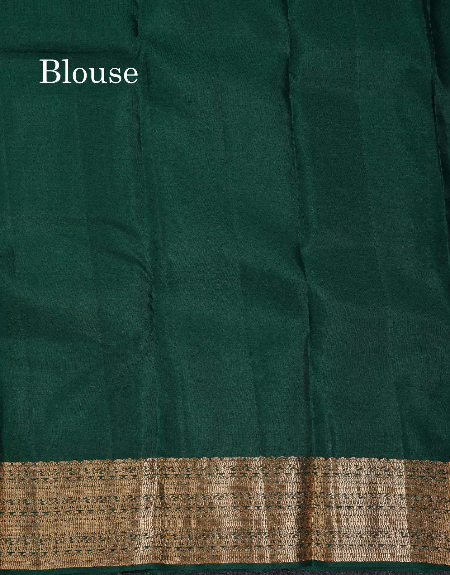 Beautiful Bottle Green Pure Kanjivaram Silk Saree With Traditional Border
