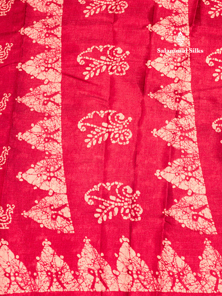 Maroon Shade Colour Fancy Semi Tussar Saree With Blouse