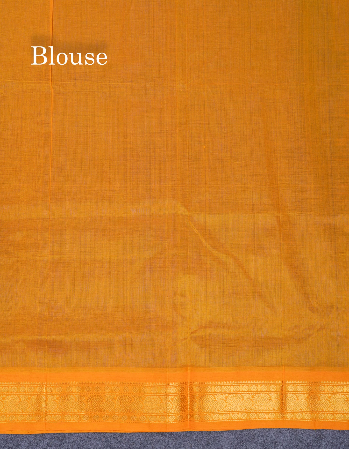 Violet Plain Pure Silk Cotton Saree With Contrast Mustard Yellow Traditional Border