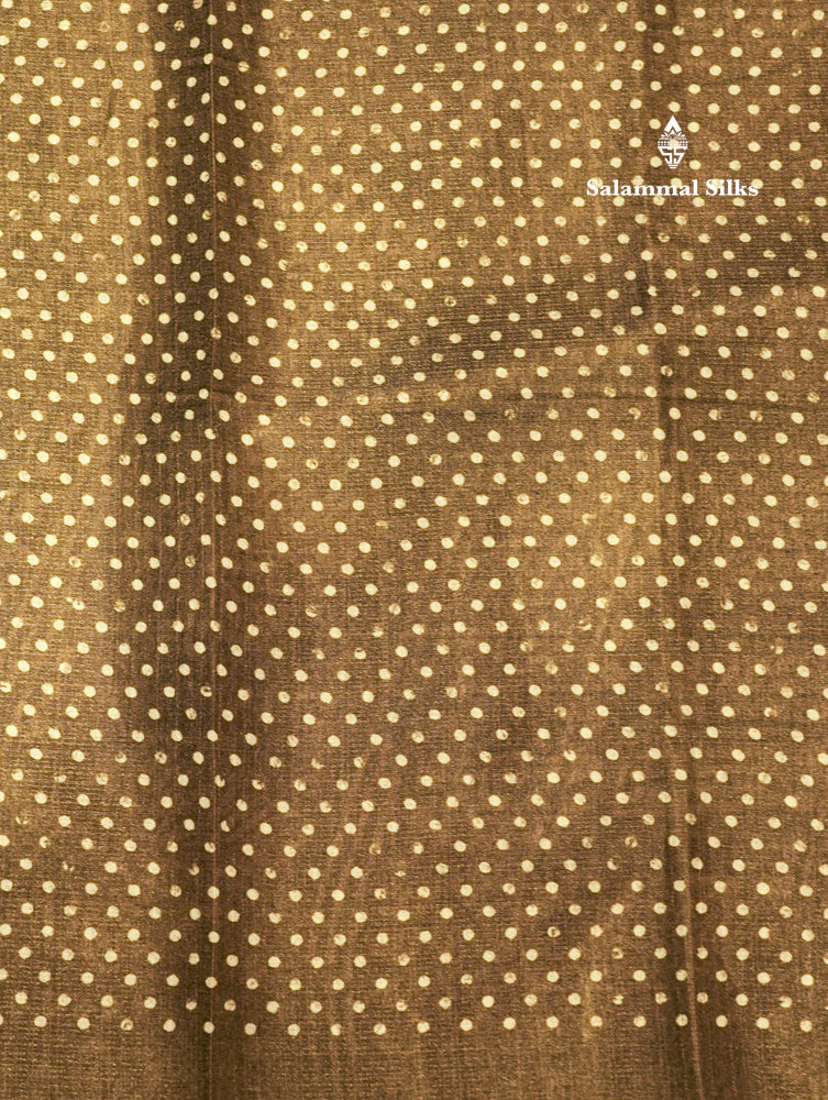 Olive Green Colour Fancy Semi Tussar Saree With Blouse