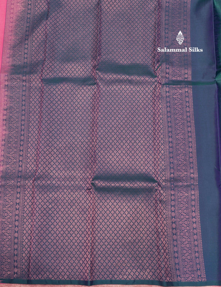 Fancy Pink Colour Kanjivaram Pure Silk Saree