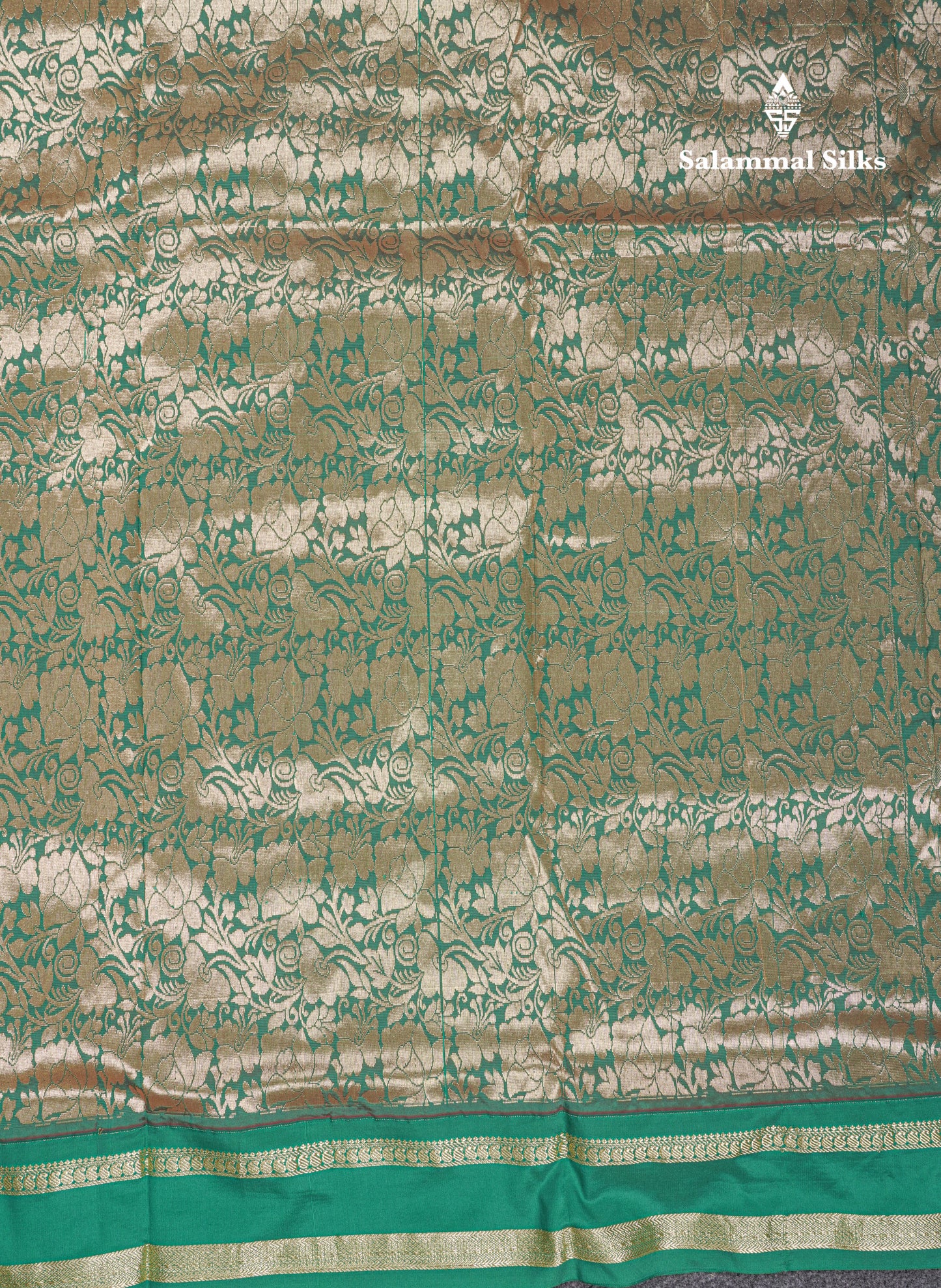 9.5 Yards Semi Silk Saree Mango Yellow with Contrast Green Border