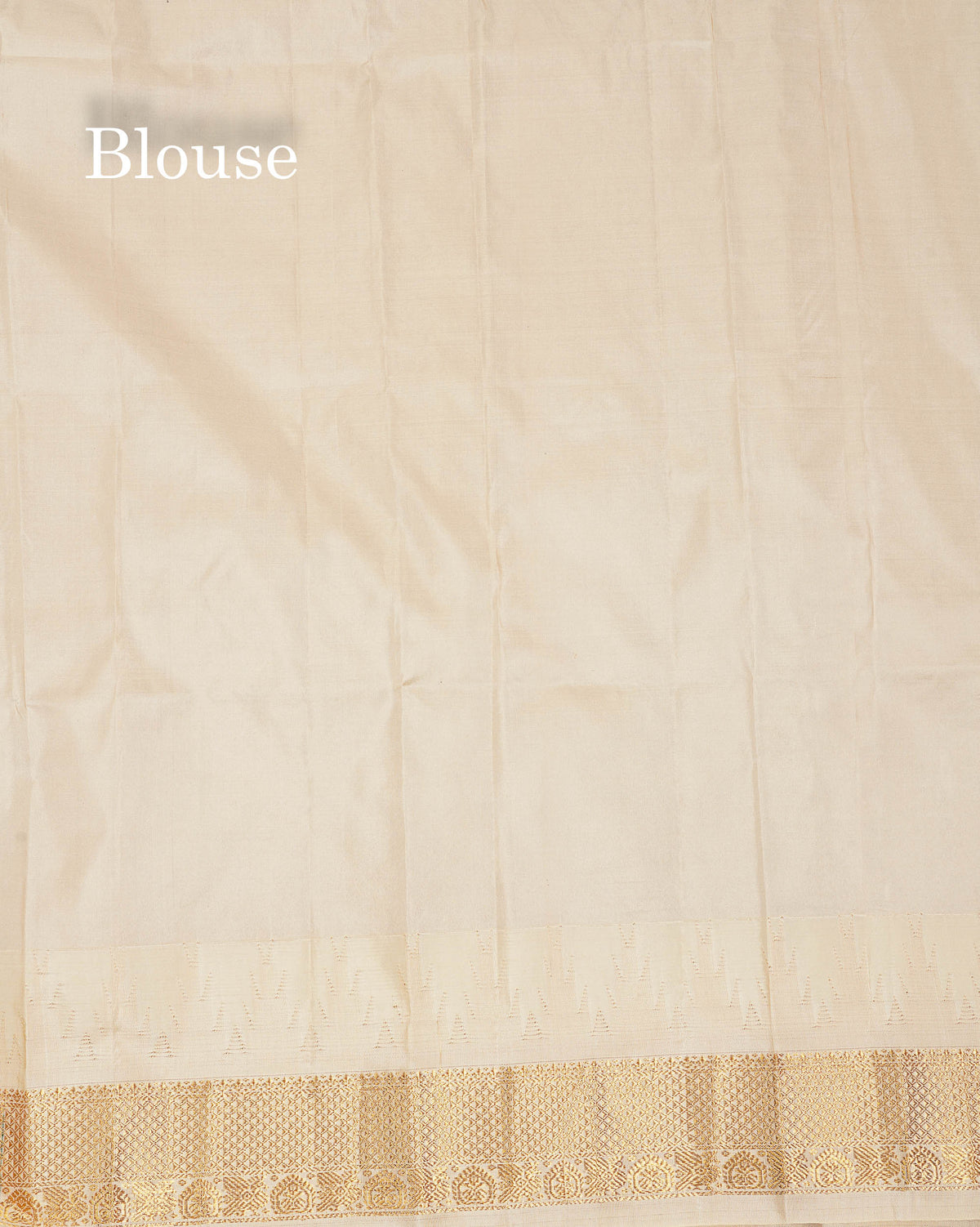 Pure Kanjivaram Silk Saree - White Colour Body Zari Butta & Contrast Black Traditional Temple Border