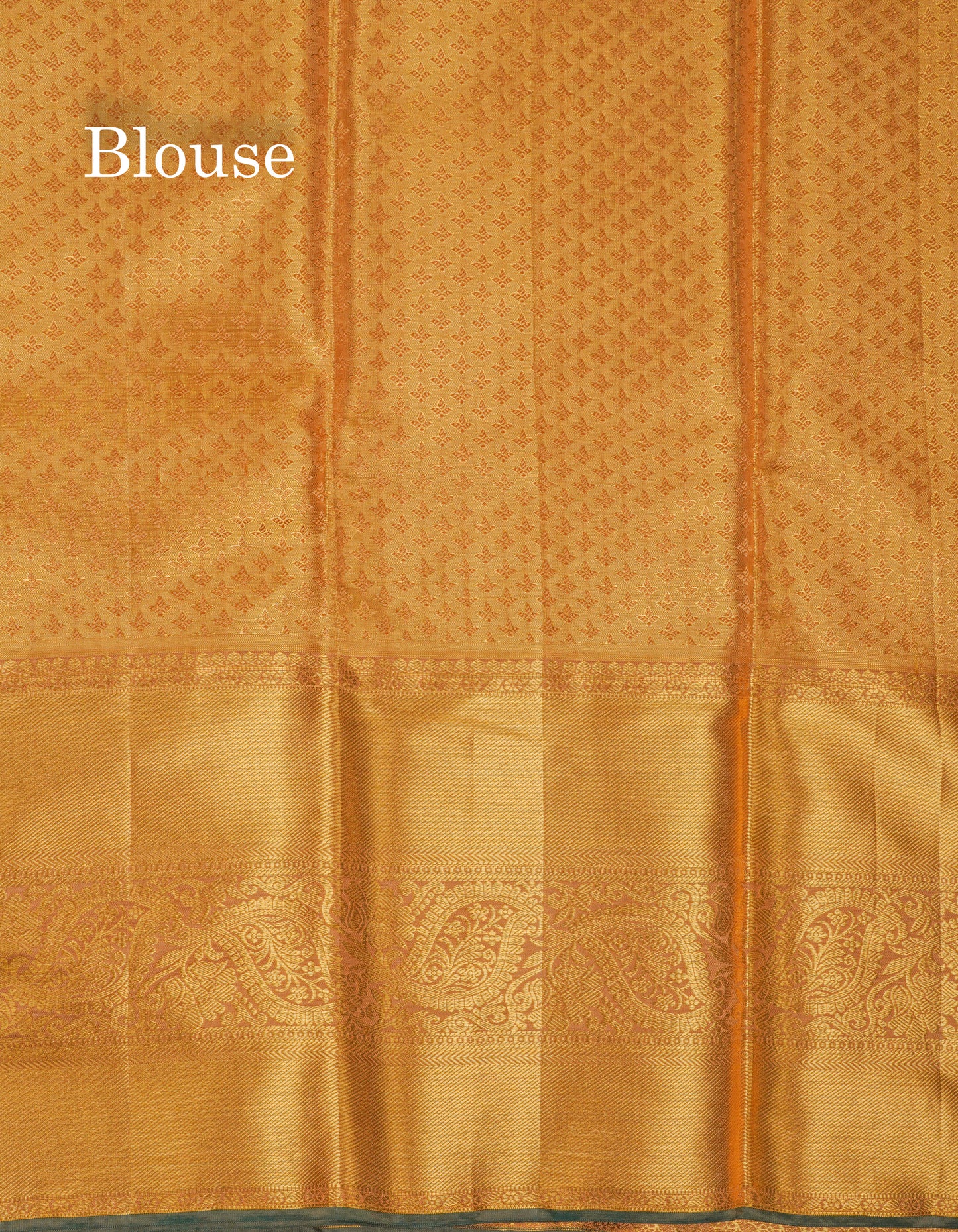 Beautiful Dark Sandal Tissue Bridal Pure Kanjivaram Silk Saree With Traditional Border