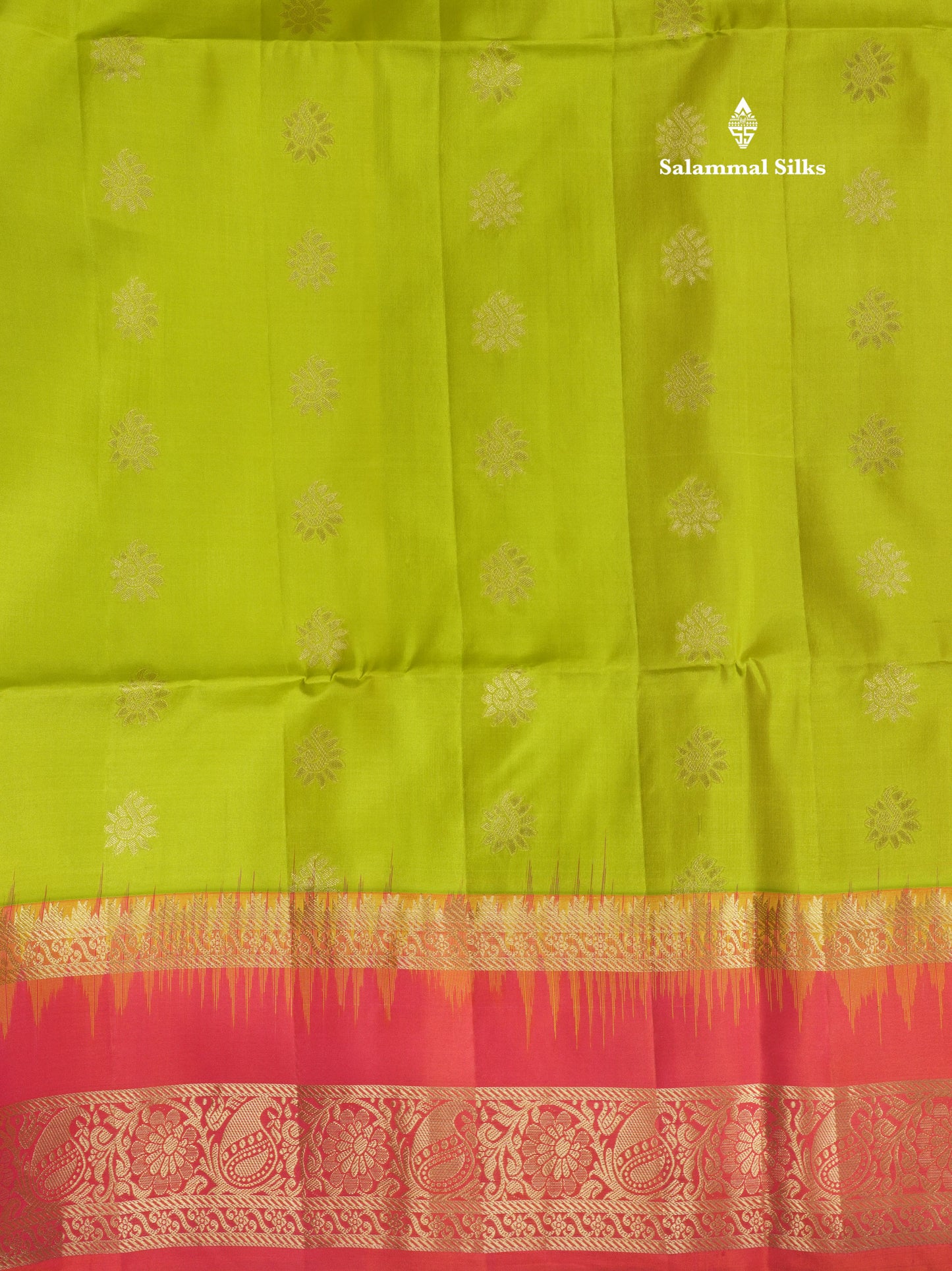 Beautiful Bottle Green Pure Kanjivaram Soft Silk Saree With Contrast Pinkish Orange Border