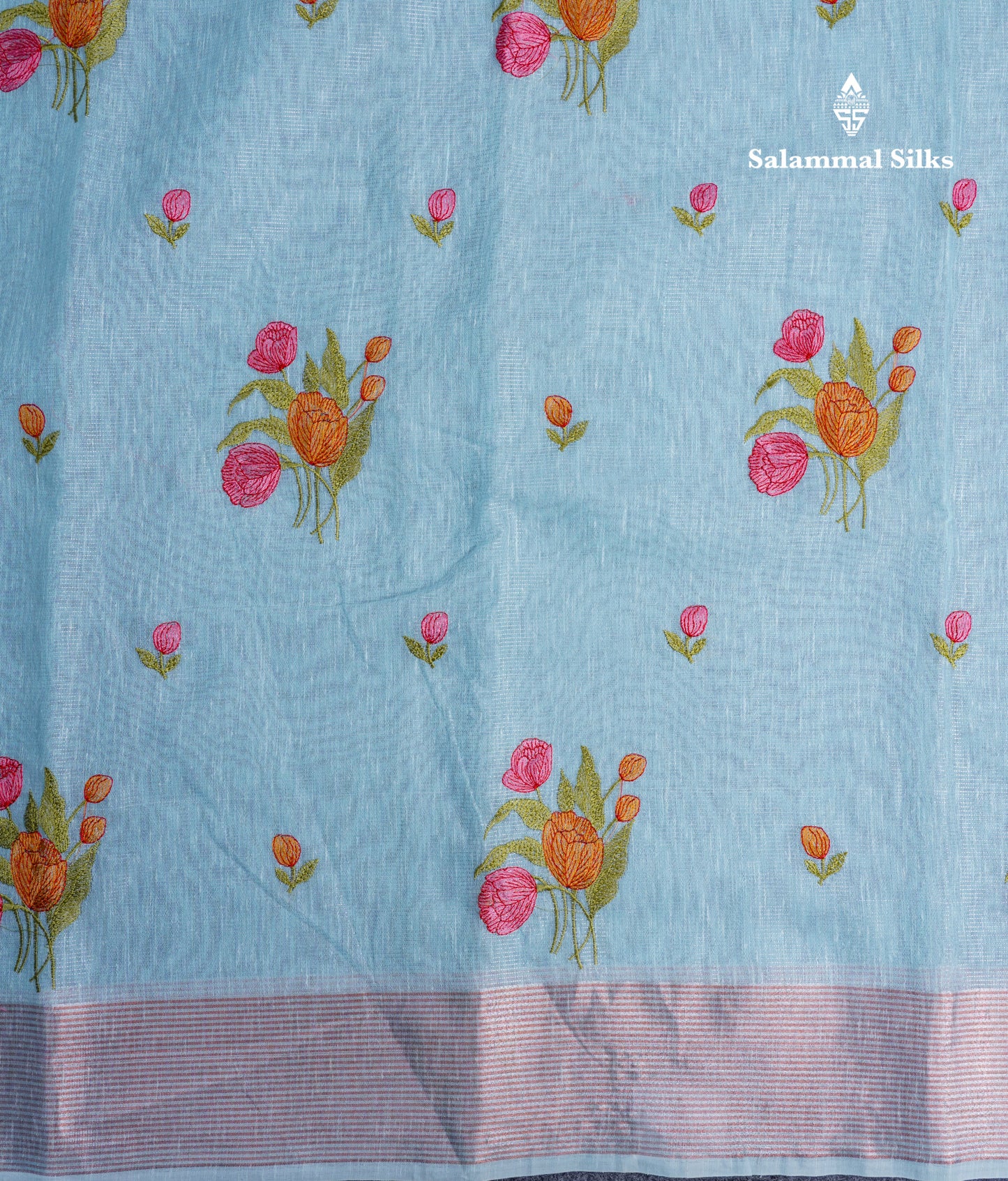 Baby Pink Fancy Saree With Blouse