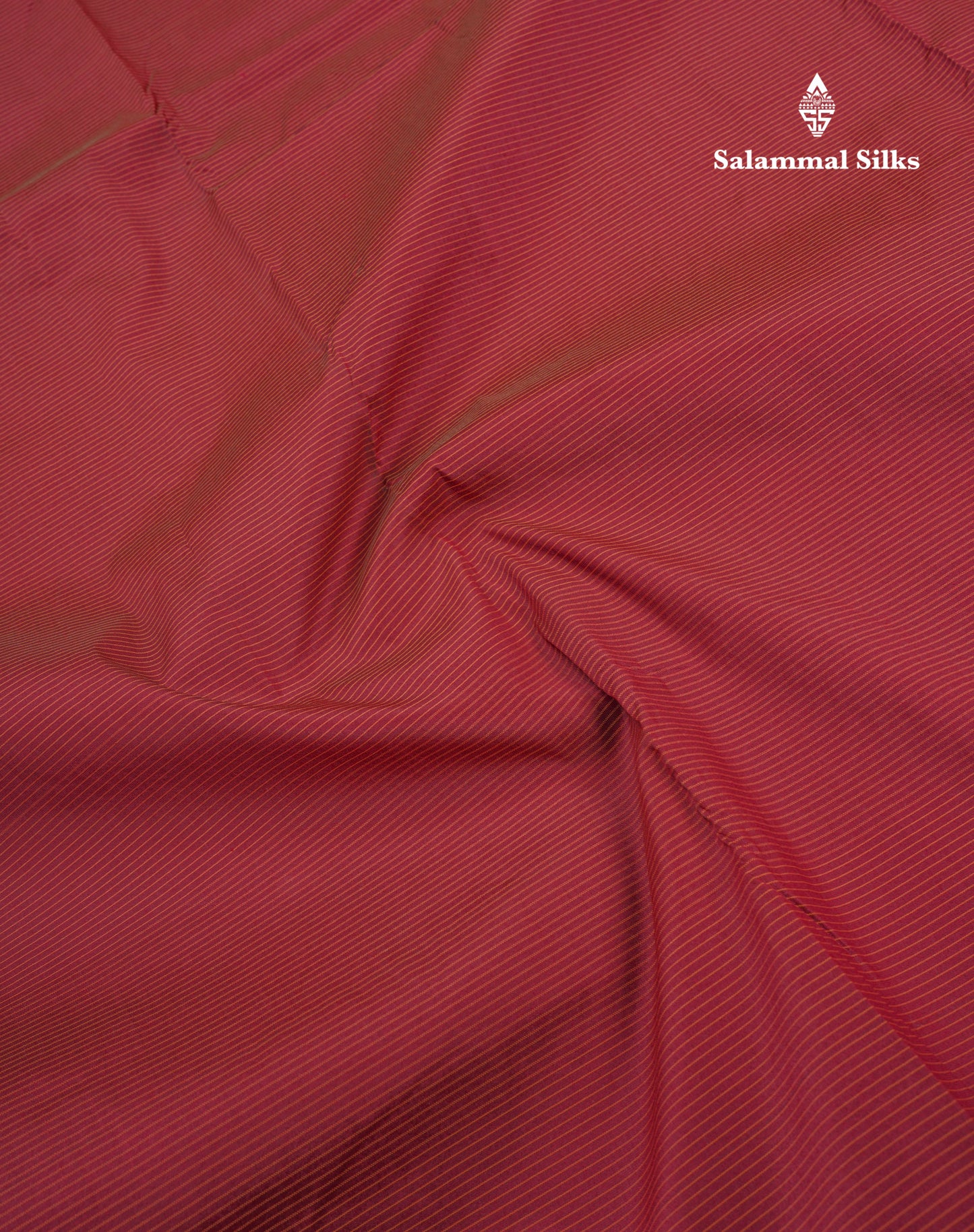 9 Yards Semi Silk Saree Maroon with Brown Border