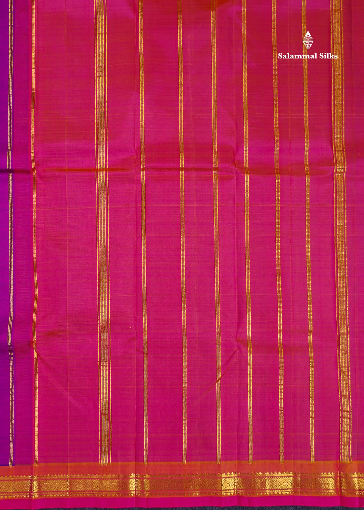 One Side Border Pure Silk Saree - Vadamalli Colour Plain Body With Traditional Border