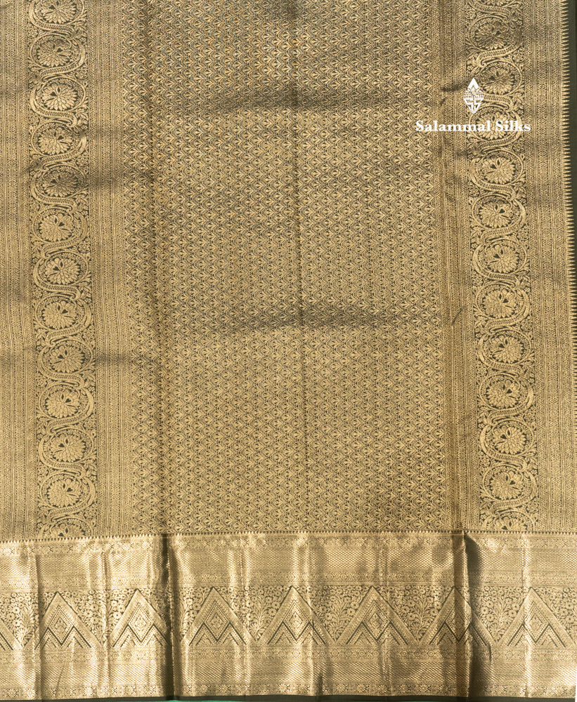 Dark Elephant Grey Colour Pure Kanjivaram Fancy Silk Saree with Silver Zari Border