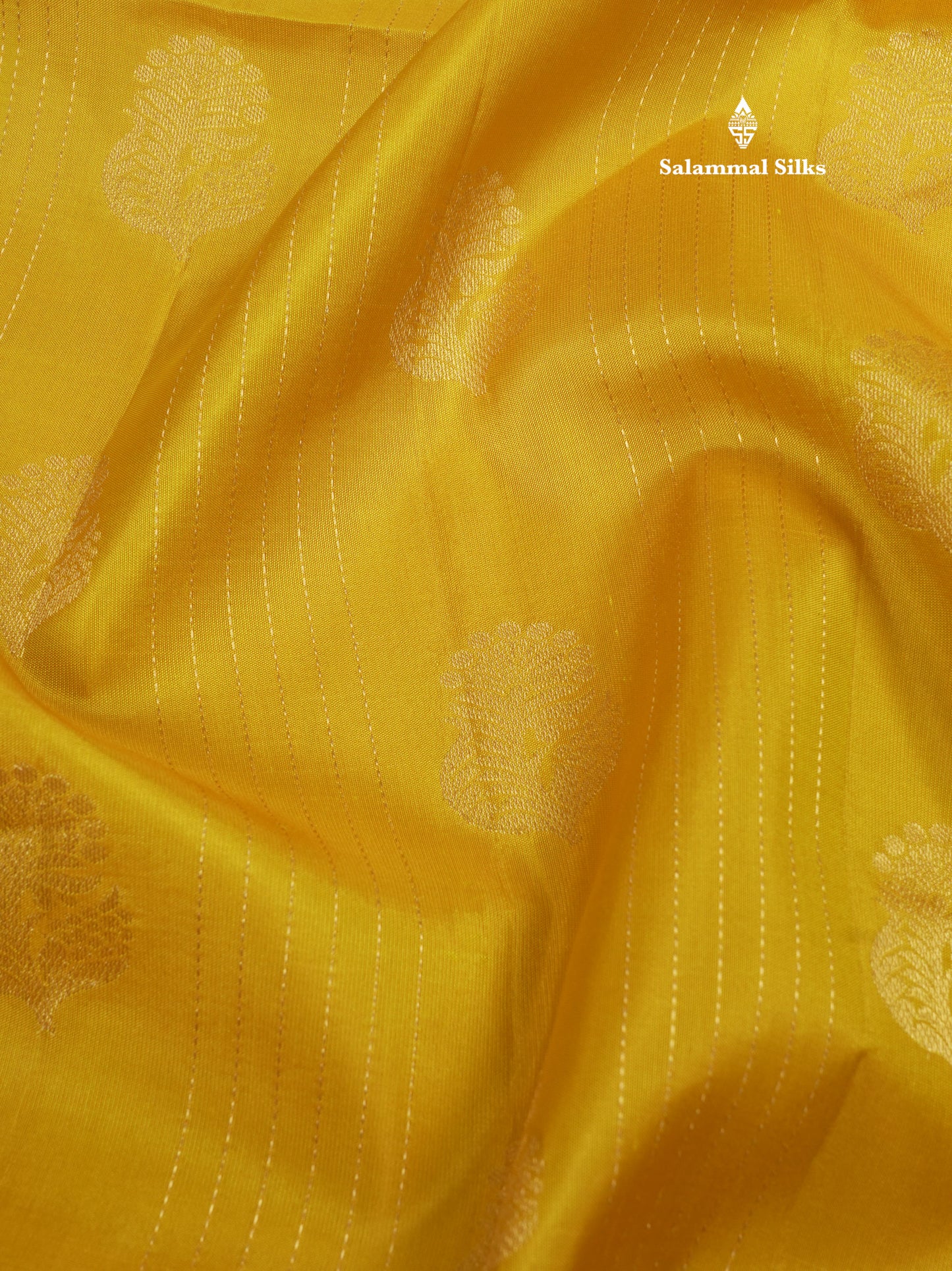 Beautiful Mustard Yellow Pure Kanjivaram Soft Silk Saree With Contrast Rexona Green Border