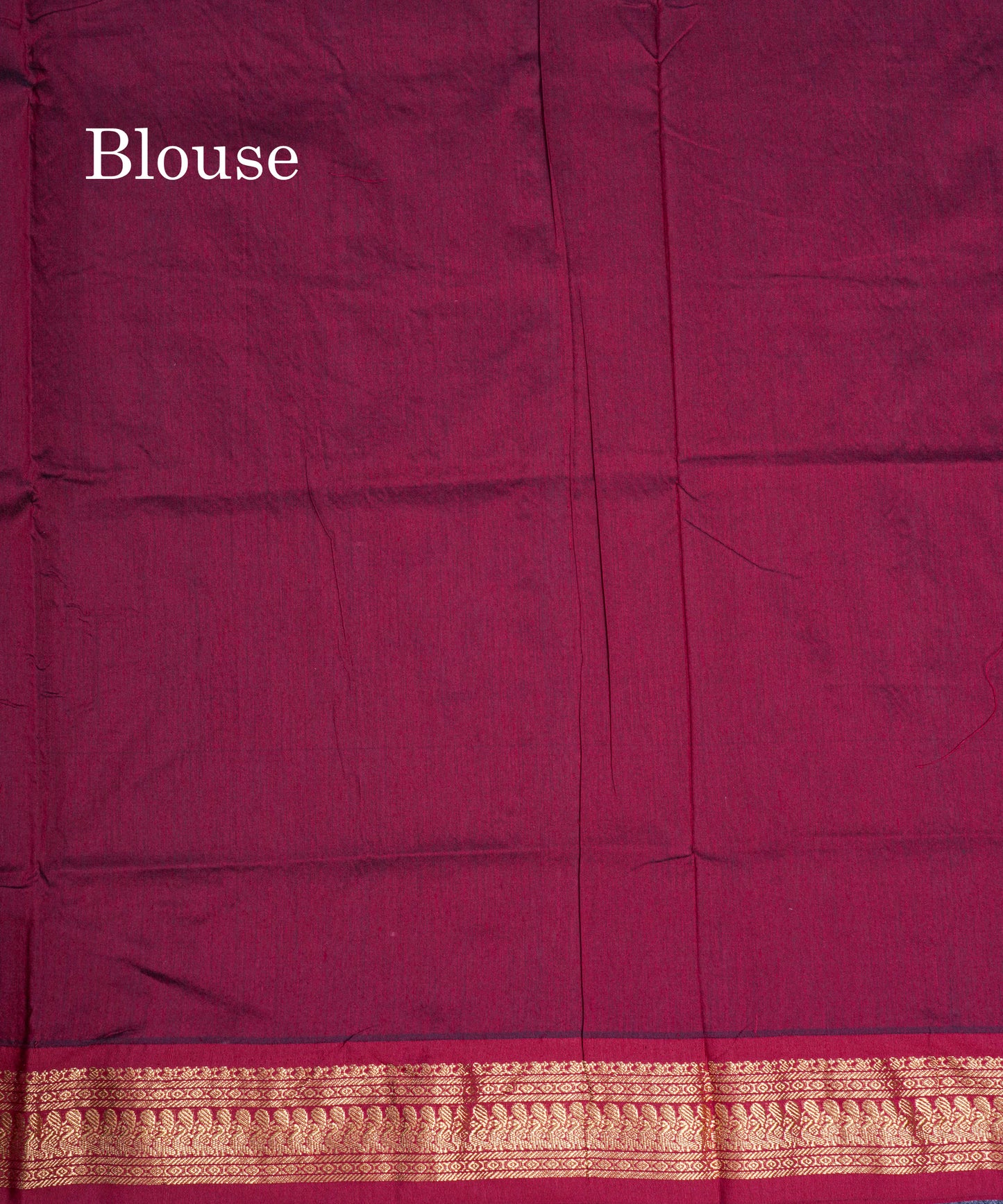 Sapphire Green Kalyani Cotton Saree With Contrast Maroon Border