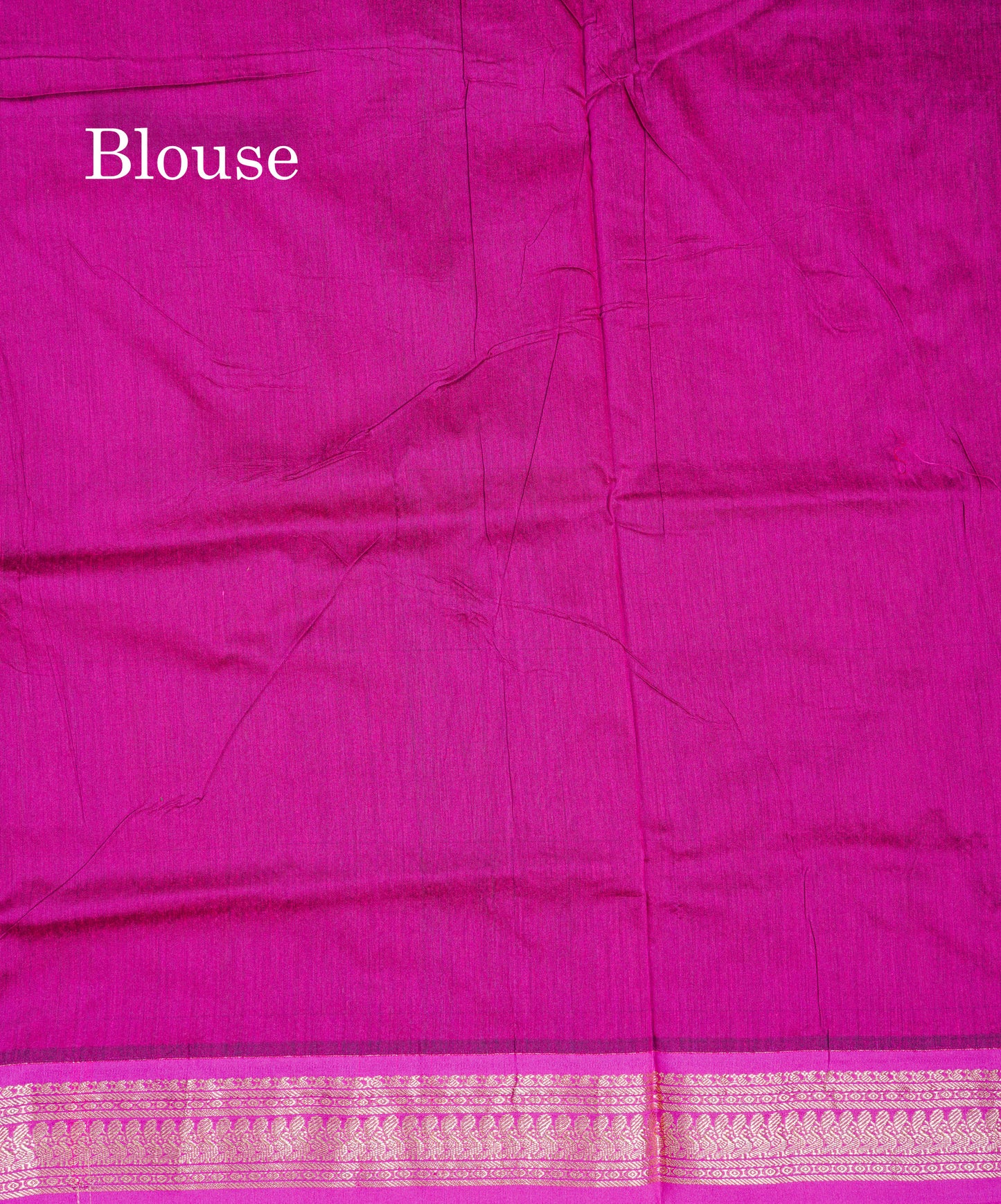 Mehandi Green Kalyani Cotton Saree With Contrast Pink Border