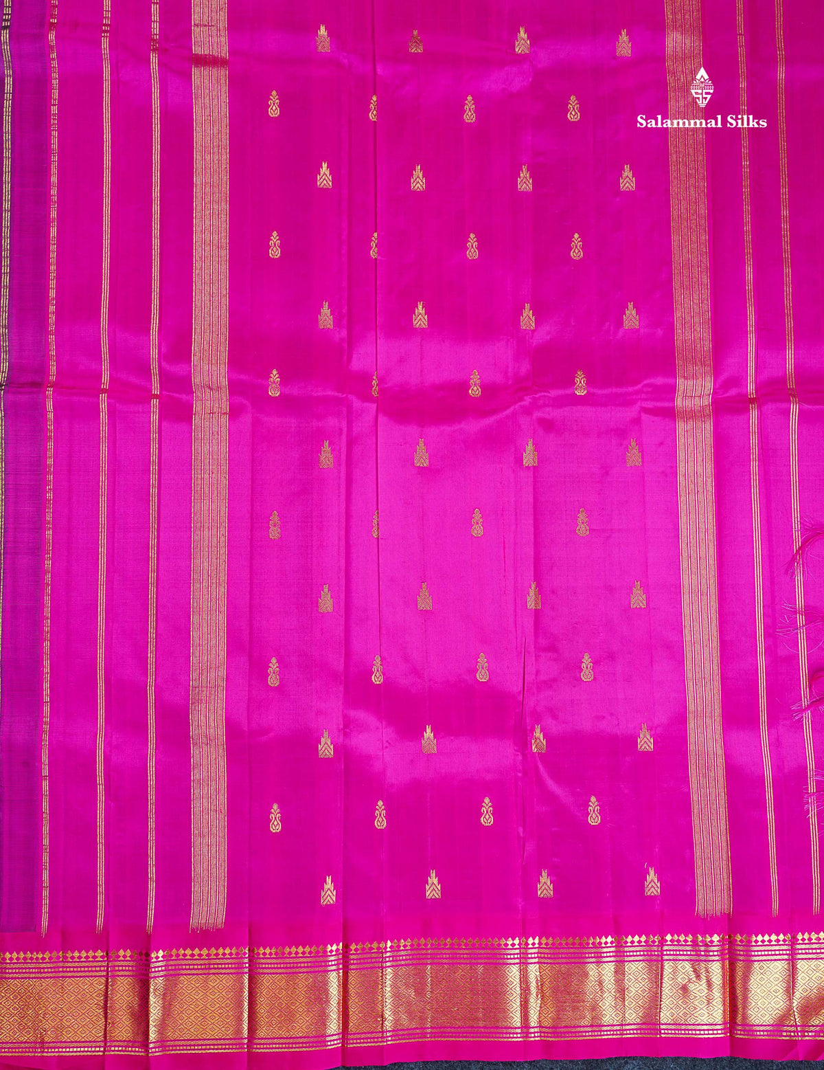 One Side Border Pure Silk Saree - Teal Green Colour Body Zari Butta With Traditional Border