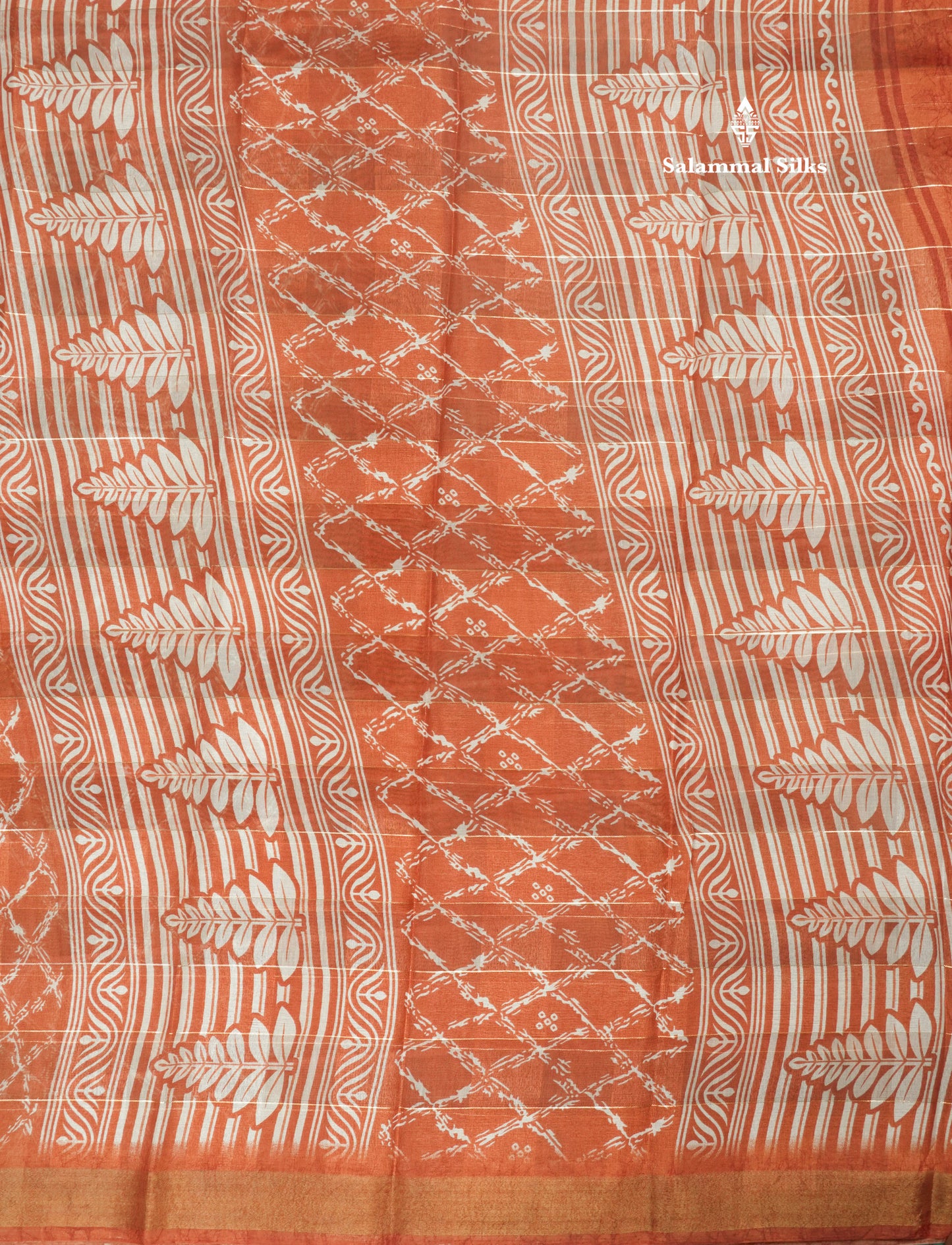 Army Green Printed Cotton Mix Saree With Tissue Border