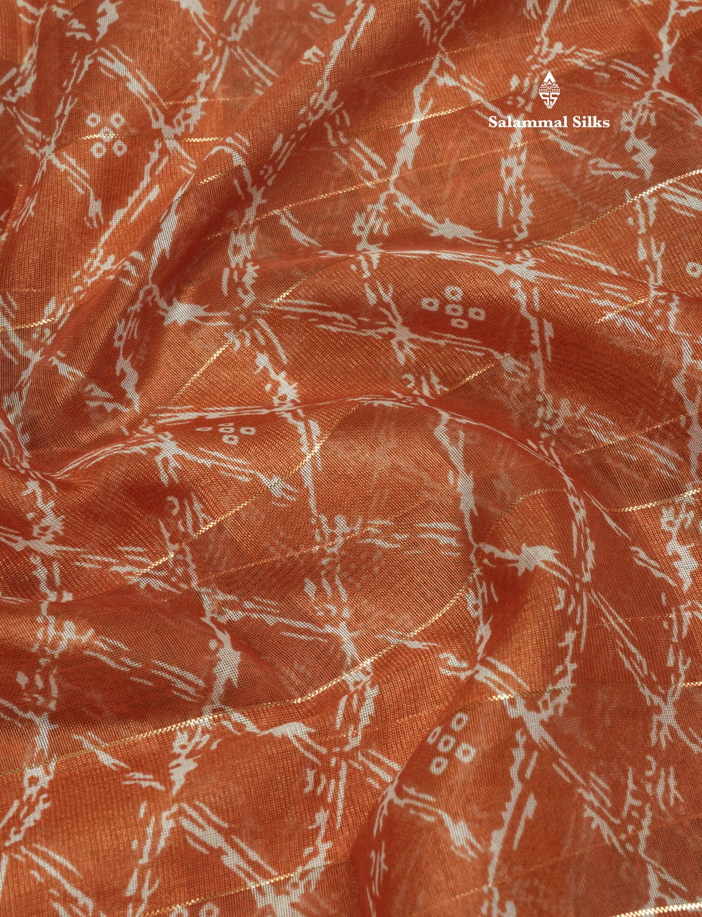 Army Green Printed Cotton Mix Saree With Tissue Border