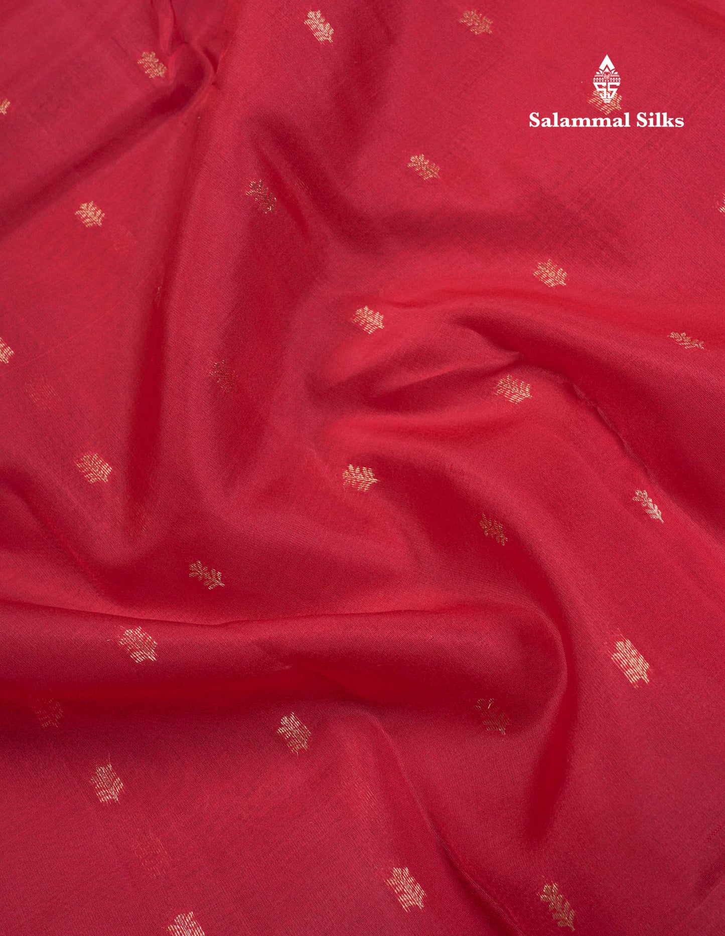 Chilly Red Pure Kanjivaram Silk Saree With Self Small Traditional Border