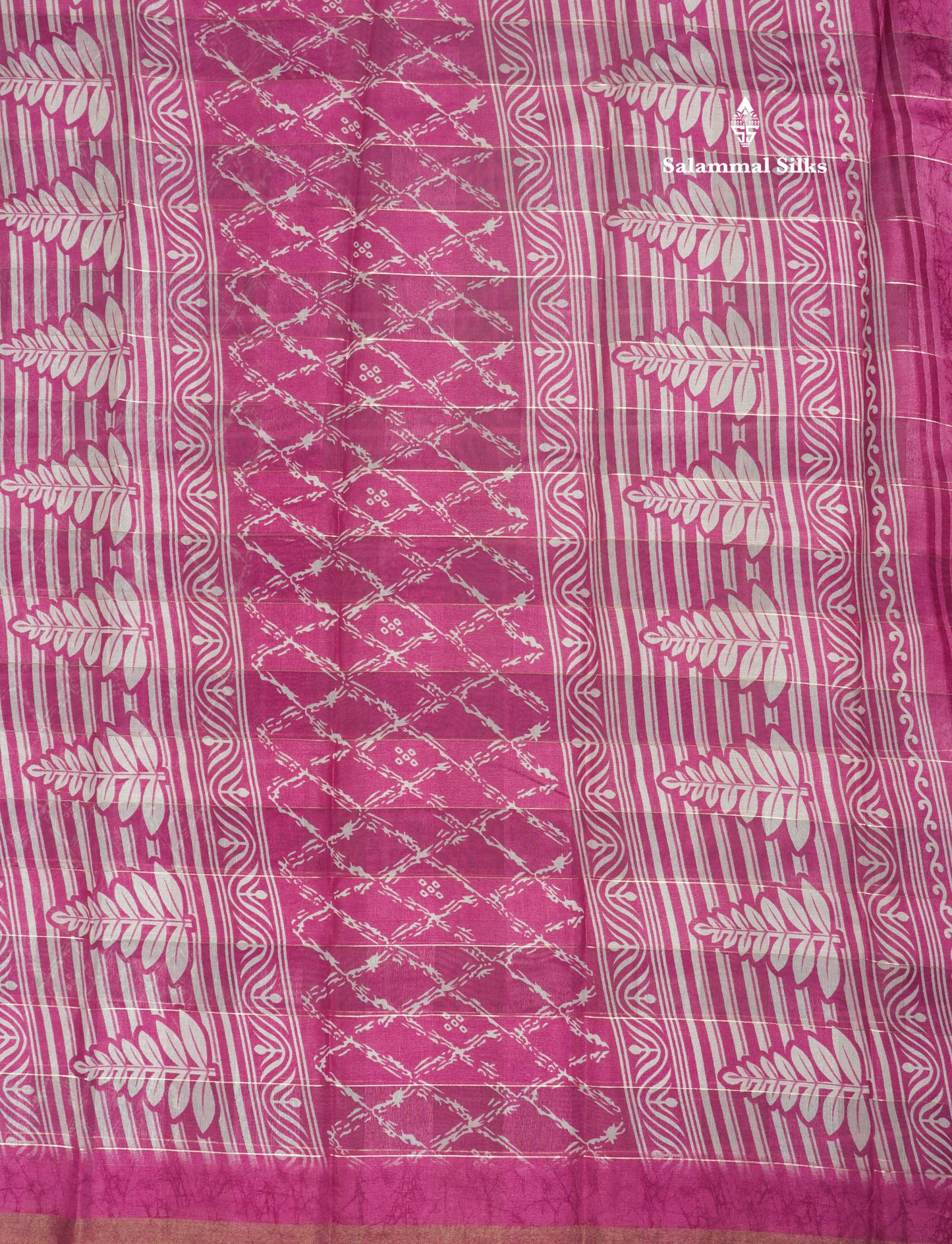 Army Green Printed Cotton Mix Saree With Tissue Border