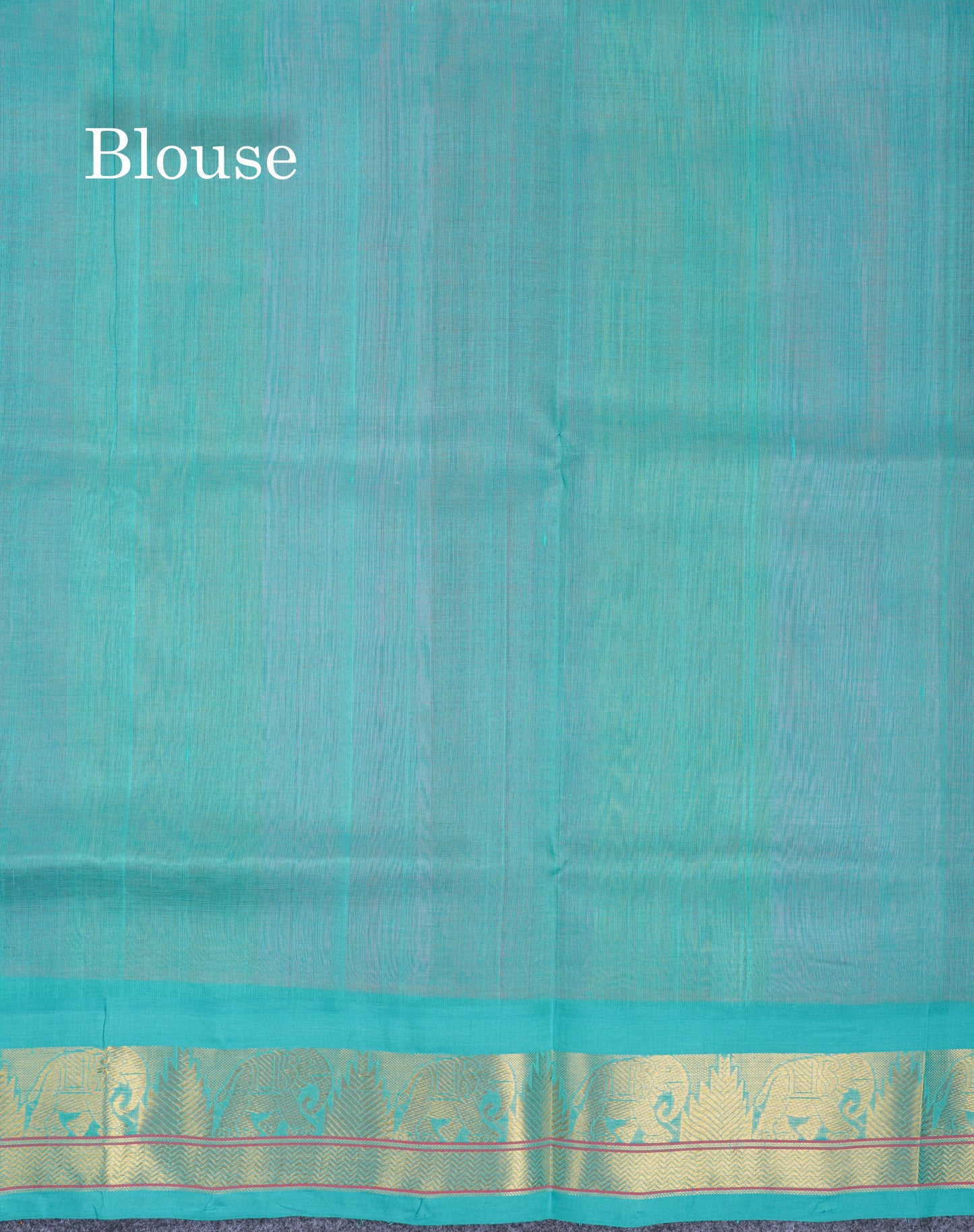 Multicolour Fancy Pure Silk Cotton Saree With Contrast Sapphire Green Traditional Border