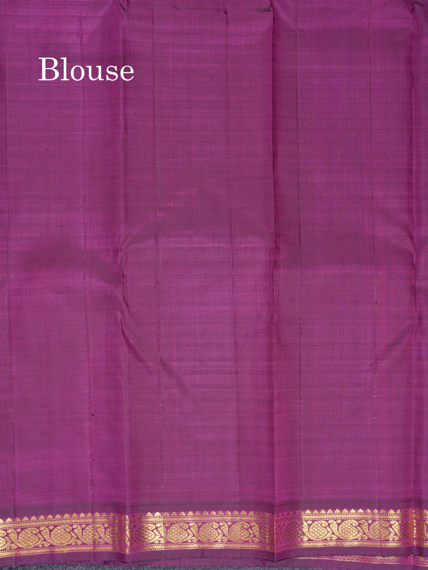 Multi Color Small Check Kanjivaram Pure Silk saree with Majentha Blouse