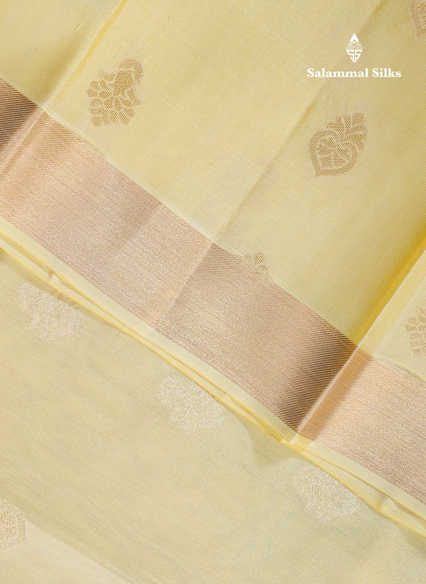 Mustard Yellow Pure Kanjivaram Silk Saree With Self Traditional Temple Border