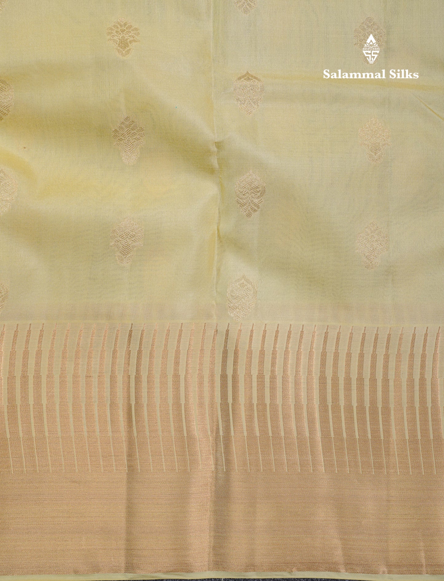 Mustard Yellow Pure Kanjivaram Silk Saree With Self Traditional Temple Border