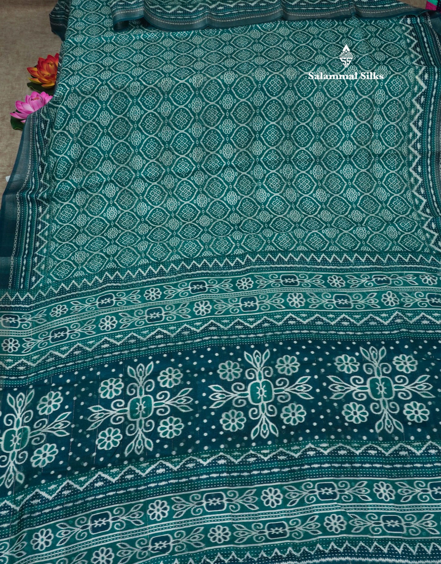 Purple Colour Printed Cotton Mix Saree With Blouse