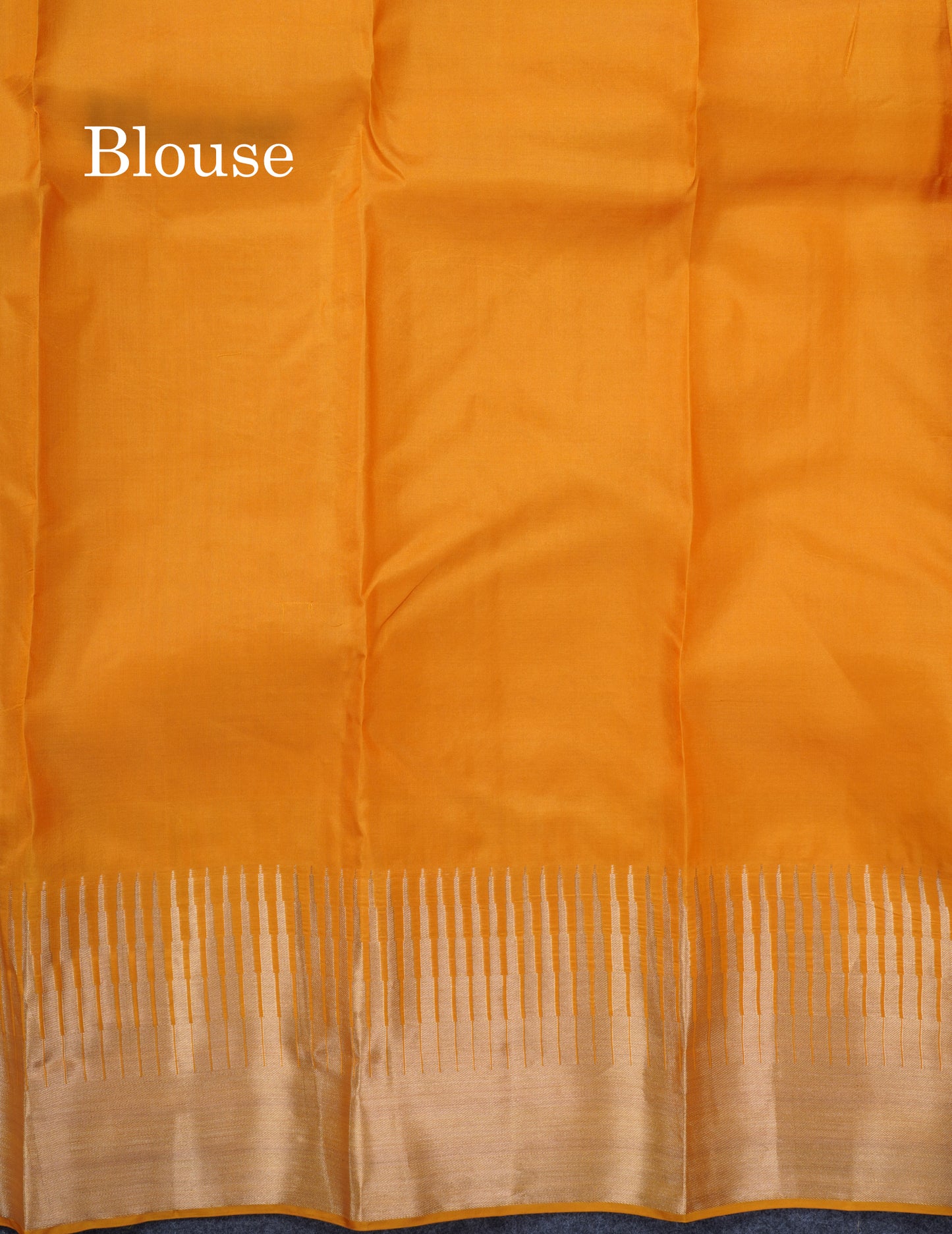 Mustard Yellow Pure Kanjivaram Silk Saree With Self Traditional Temple Border