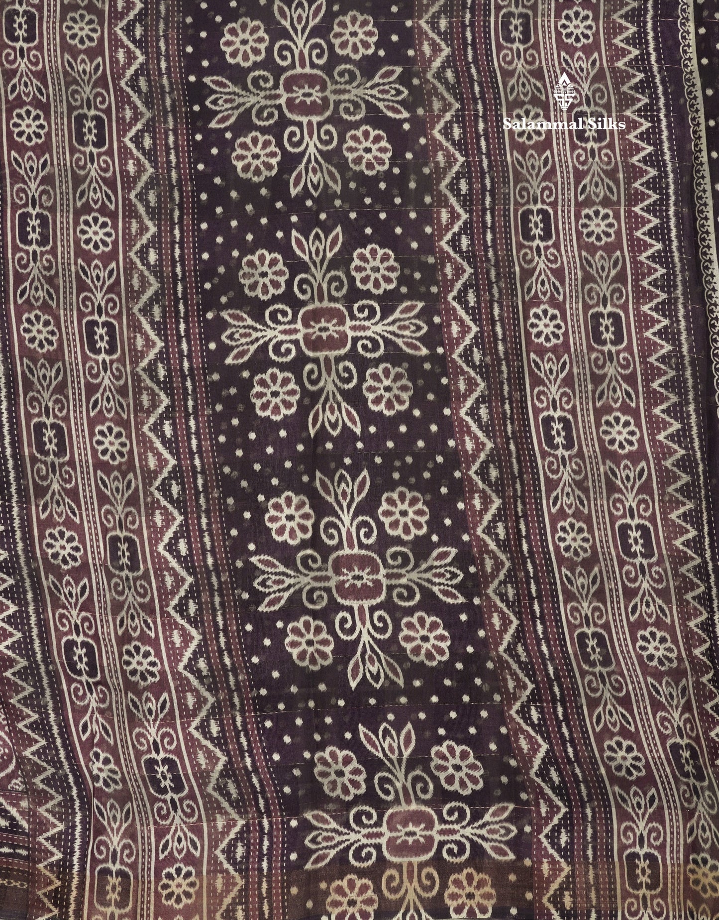 Purple Colour Printed Cotton Mix Saree With Blouse