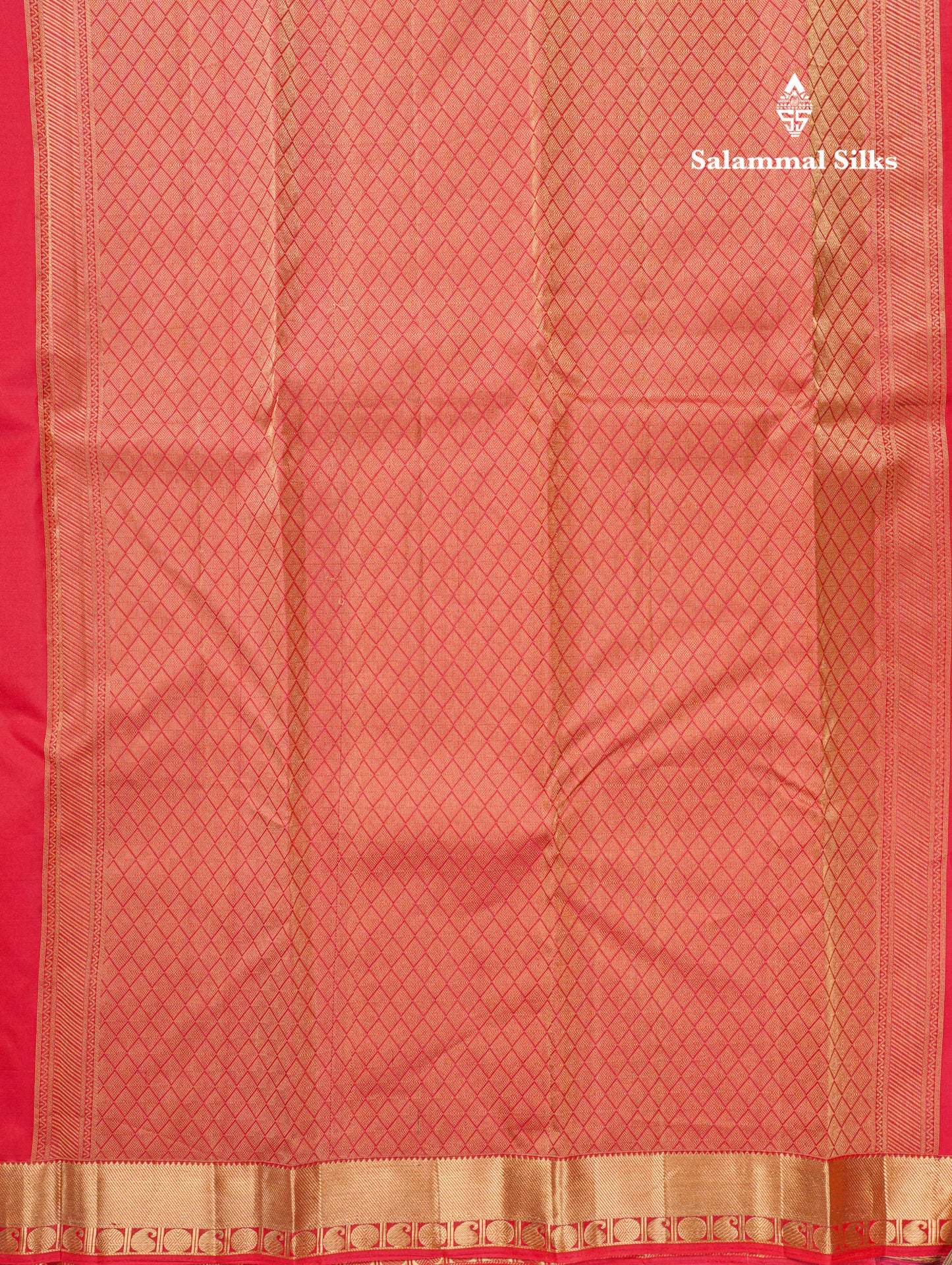 Dual Tone Pink Pure Kanjivaram Silk Saree With Self Traditional Border