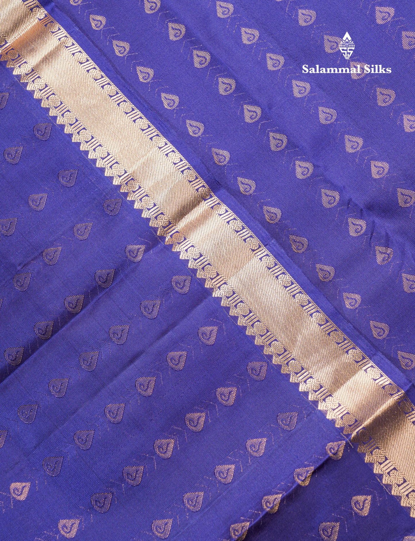 Dual Tone Purple Pure Kanjivaram Silk Saree With Self Long Border