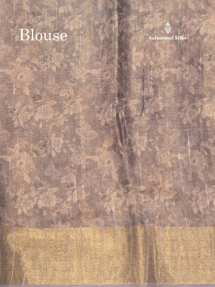 Violet Colour Linen Mix Fancy Saree With Tissue Border