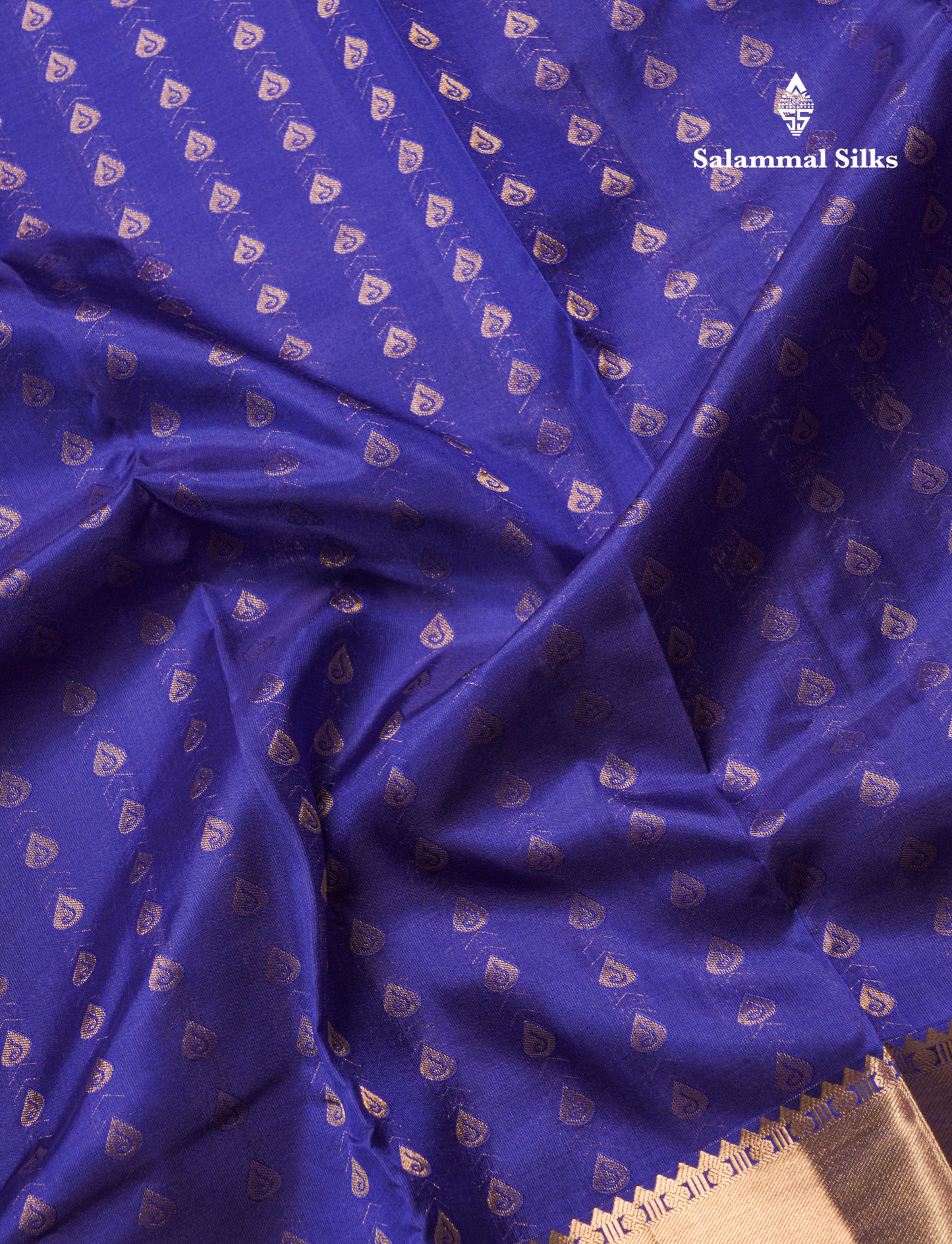 Dual Tone Purple Pure Kanjivaram Silk Saree With Self Long Border