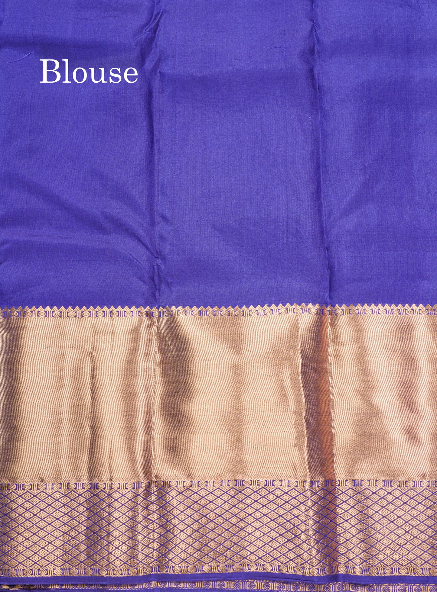 Dual Tone Purple Pure Kanjivaram Silk Saree With Self Long Border