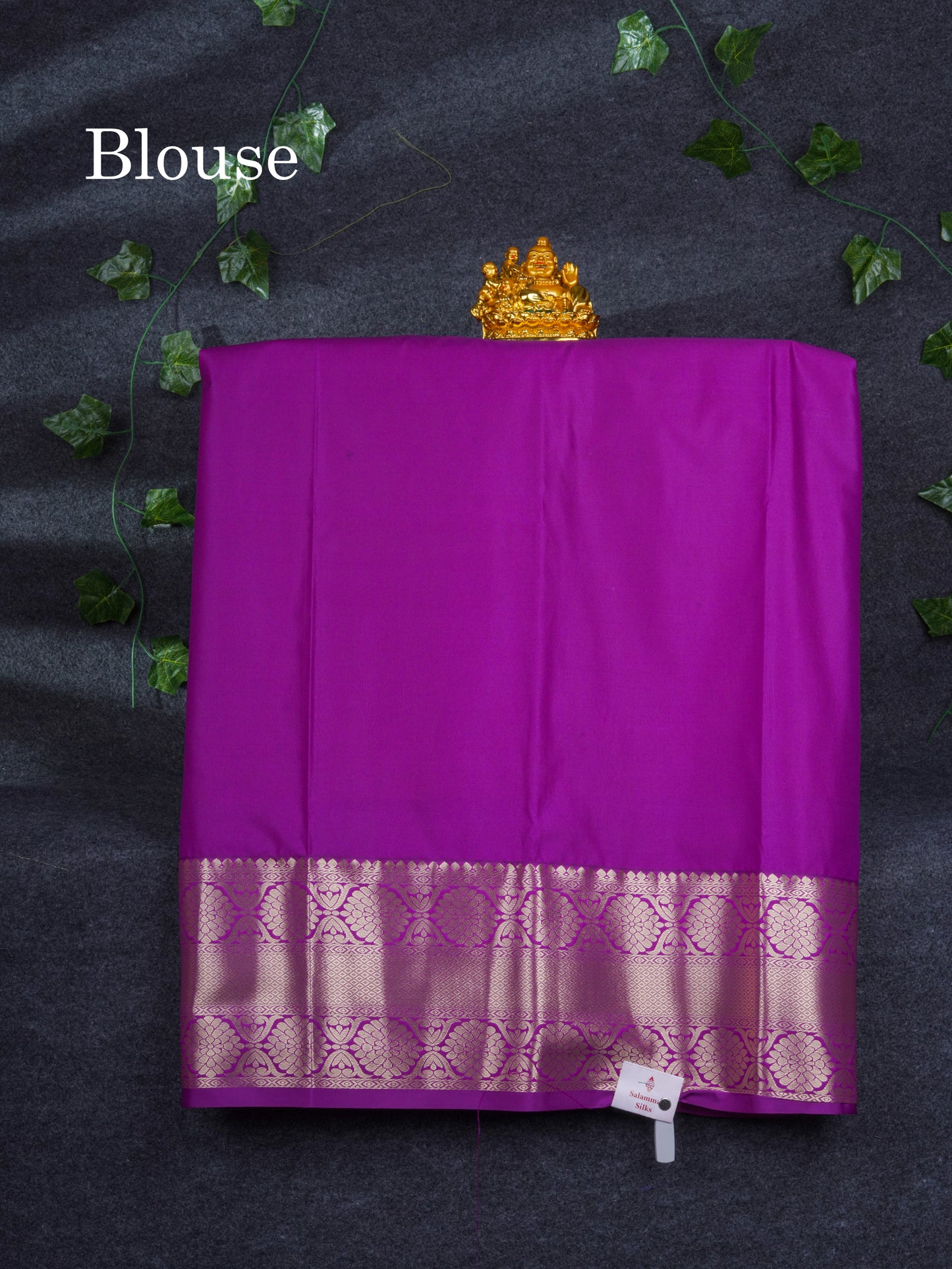 Semi Silk Pattu Pavadai ( Yellow ) With Contrast Vadamalli Blouse 37"