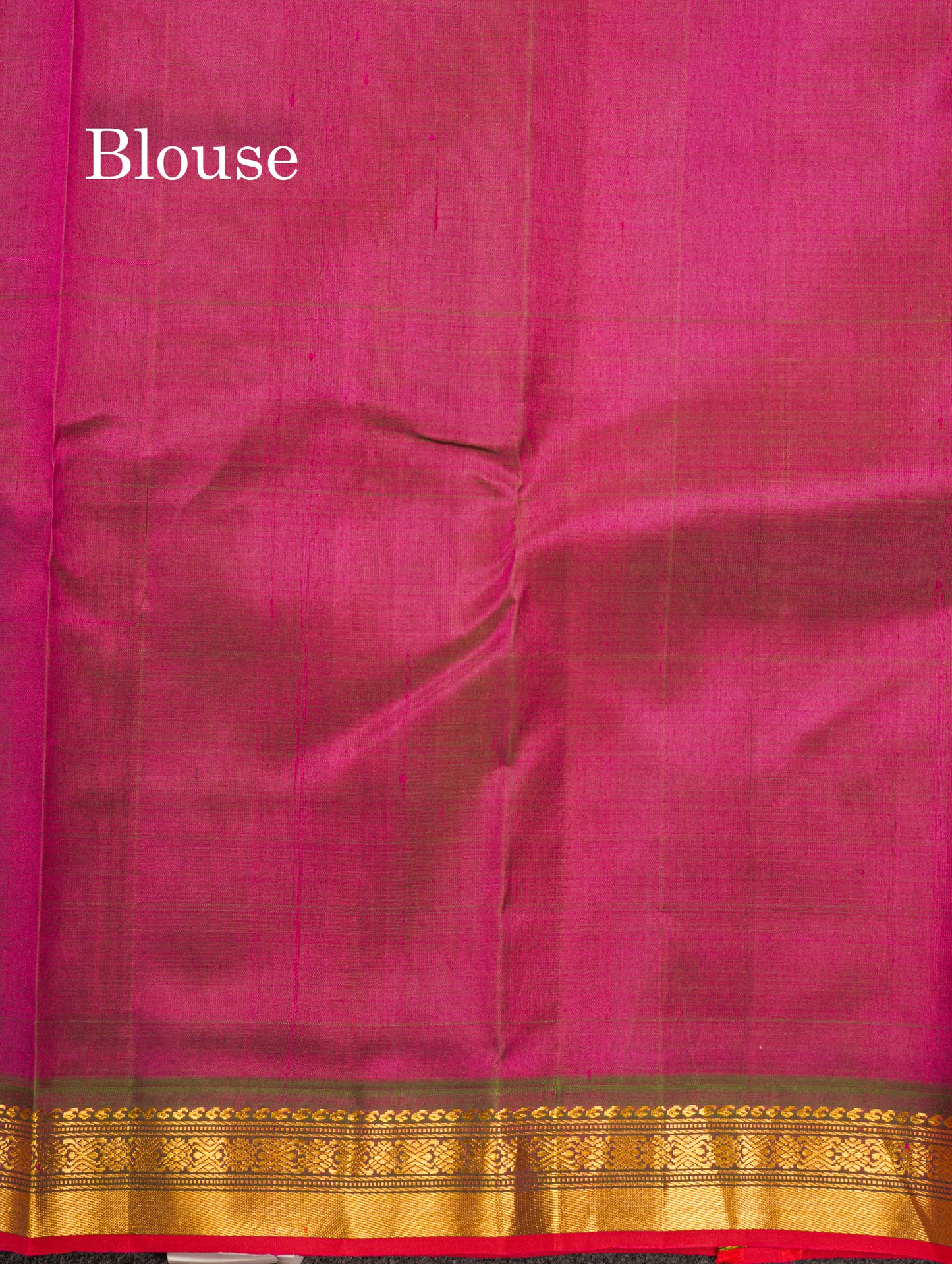 Pink Shade Pure Kanjivaram Silk Saree With Contrast Green Small Traditional Border
