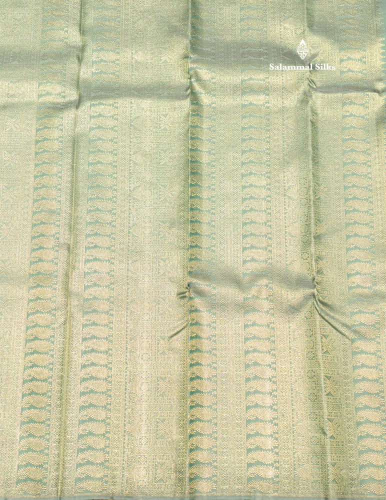 Pastel Blue Colour Pure Kanjivaram Silk Saree