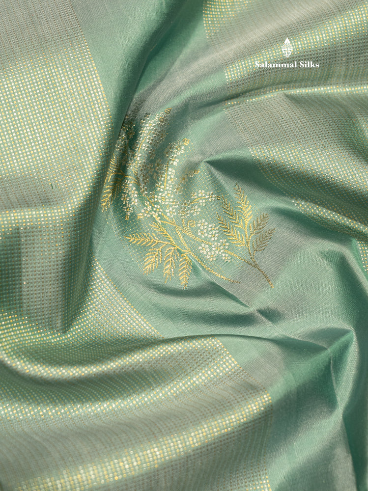 Pastel Blue Colour Pure Kanjivaram Silk Saree
