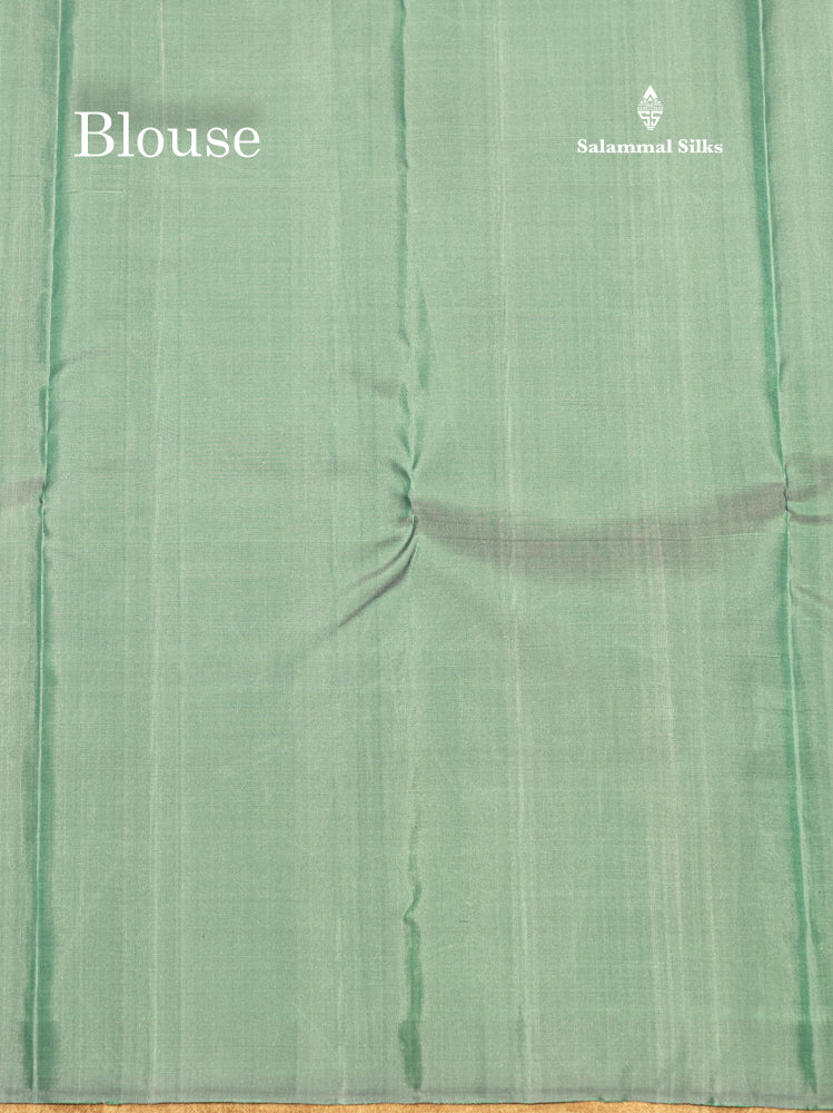 Pastel Blue Colour Pure Kanjivaram Silk Saree