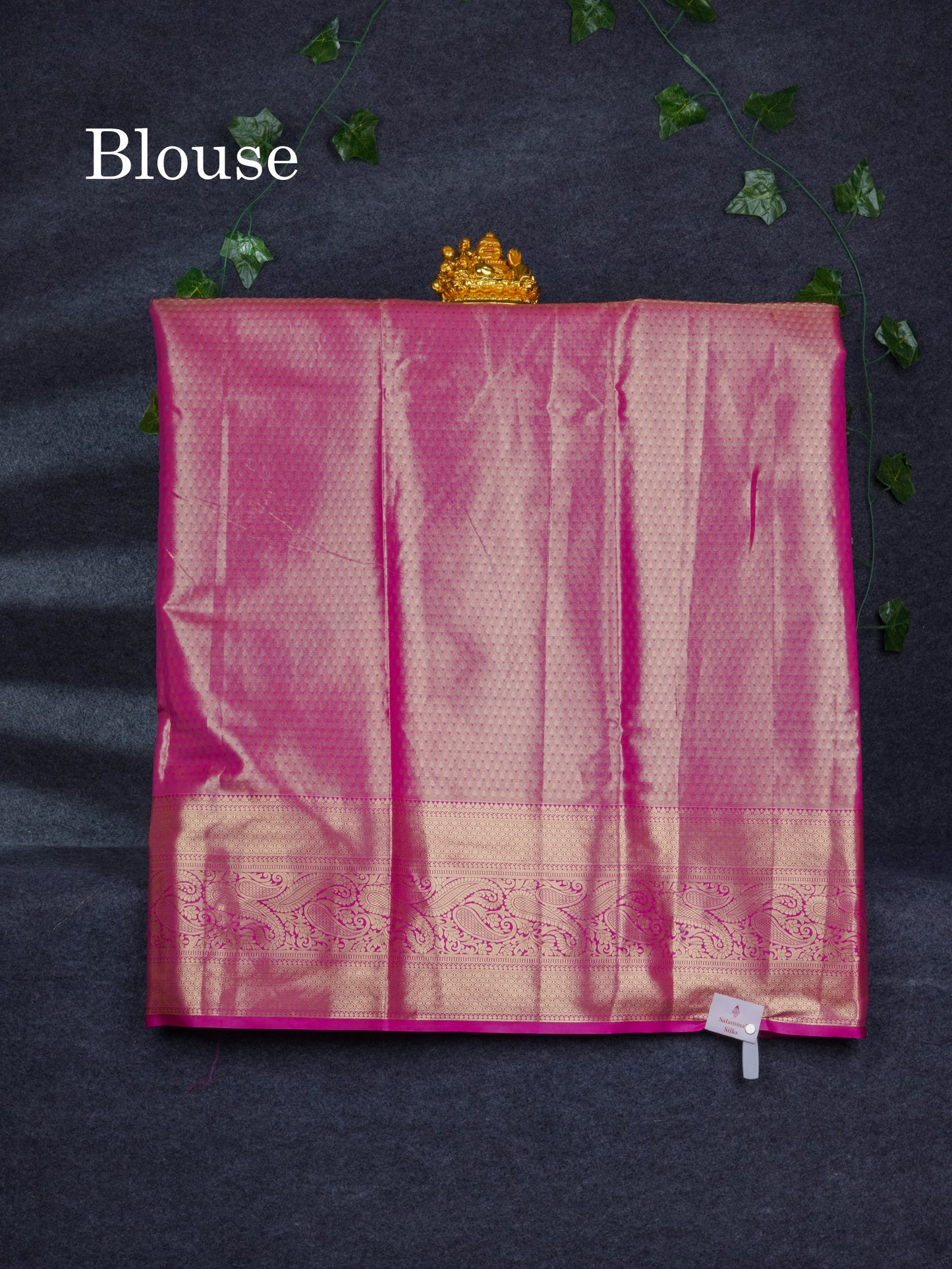 Semi Silk Pattu Pavadai Tissue ( Pastel Blue ) With Contrast Pink Blouse 47"