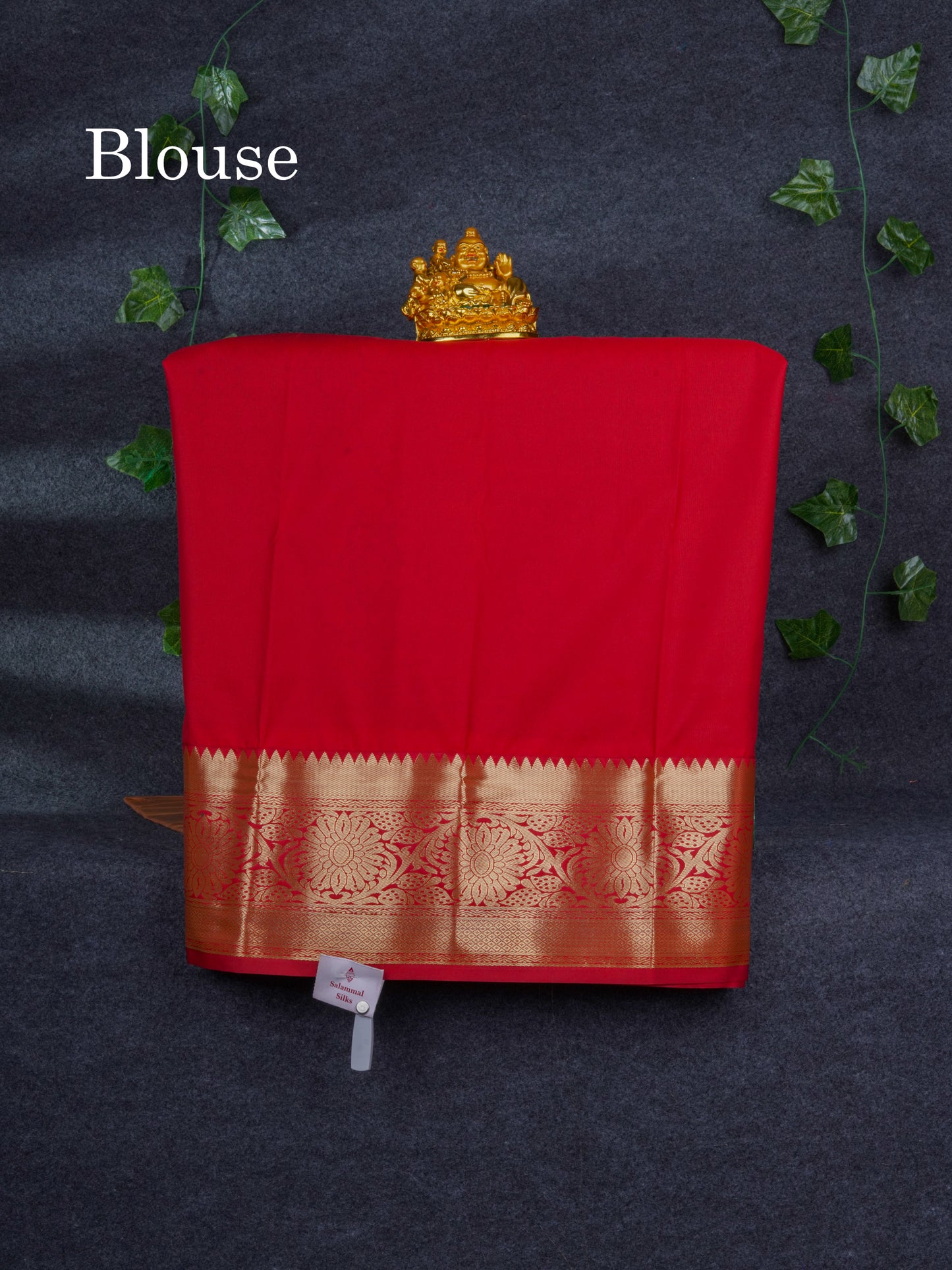 Semi Silk Pattu Pavadai ( Violet ) with Contrast Chilly Red Blouse 26.5"