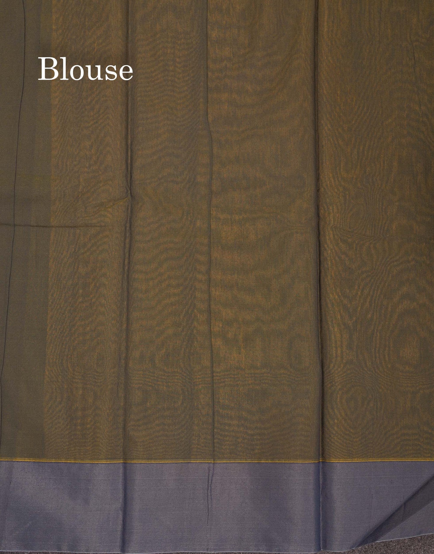 Beautiful Parrot Green Zari Lines Kota Cotton Saree With Contrast Blueish Grey Plain Border