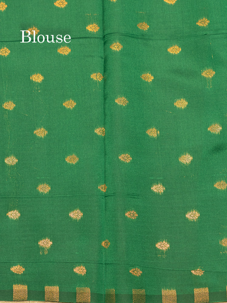 Violet Colour Semi Silk Saree With Green Border