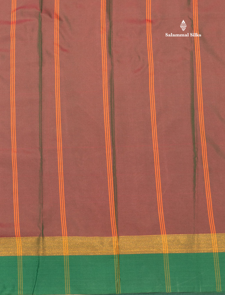 Violet Colour Semi Silk Saree With Green Border