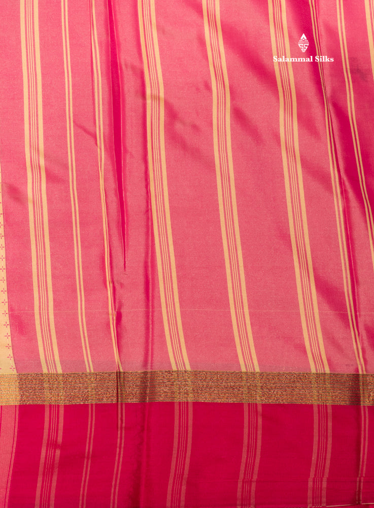 Violet Colour Semi Silk Saree With Green Border