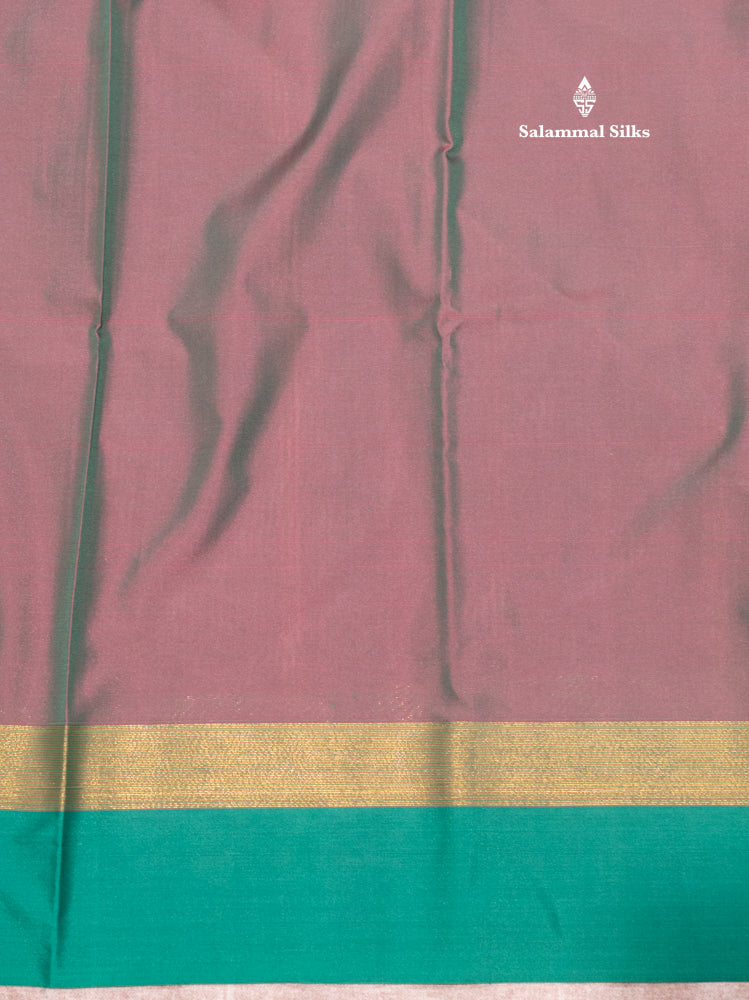 Violet Colour Semi Silk Saree With Green Border