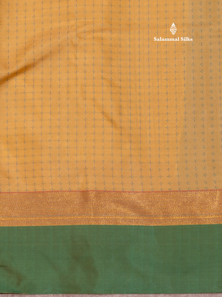 Violet Colour Semi Silk Saree With Green Border