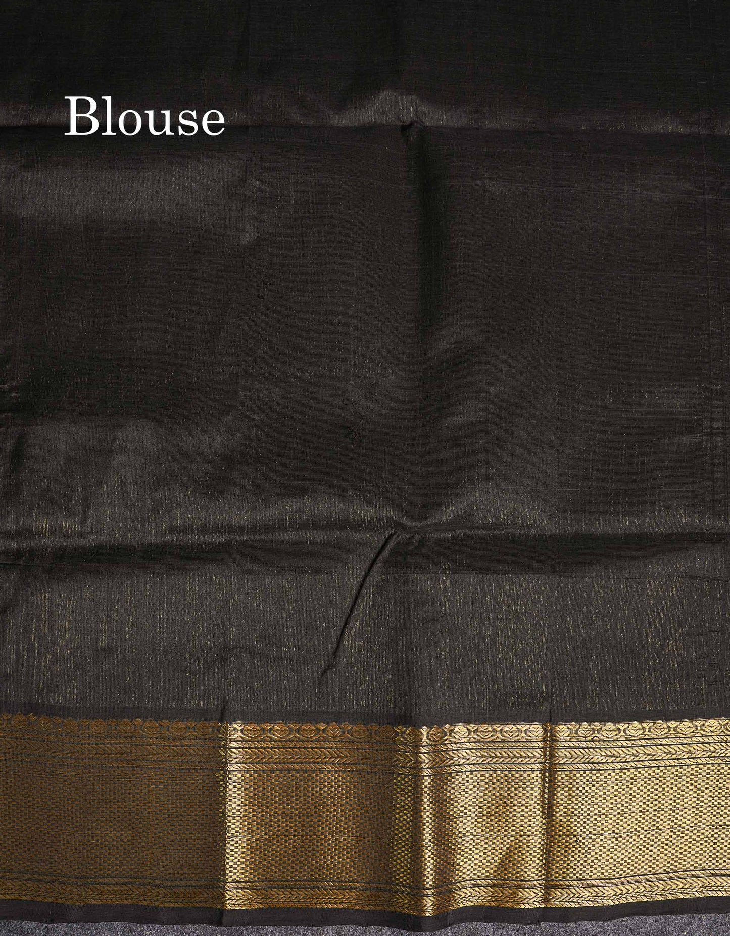 Pure Silk Cotton Saree - Dark Olive Green Colour Body Zari Lines With Butta & Black Border